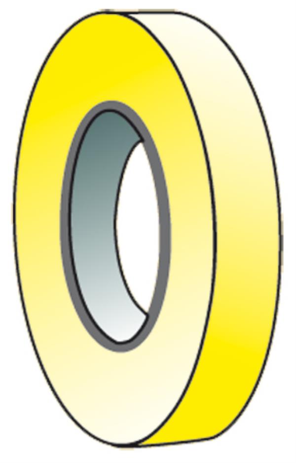 Profitape 80µm, gelb, 6 mm x 18 Meter