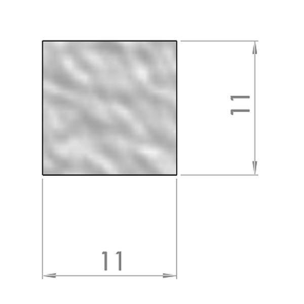 Streifen Gasgummi A&Mneo einseitig mit  Haut, schwarz, 11,0 x 11,0 x 500 mm