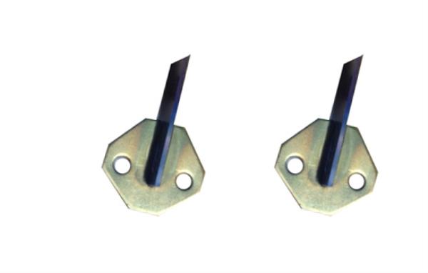 Bogenteiler / Trenn- und Seitenmesser untere Ausbrechform Holzstärke 12 mm Länge 100 mm Sonderausführung ohne Fase