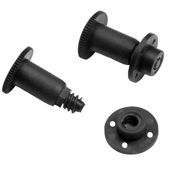 Distanzstück Set 50 mm, flacher Kopf, glasfaserverstärkter Kunststoff, schwarz
