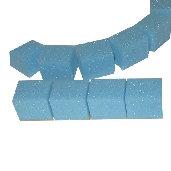 QUICKpick Schaumstoffwürfel PÄS 35 hellblau 30x35x40 mm selbstklebend als Streifen 35x 1000 x 40 mm
