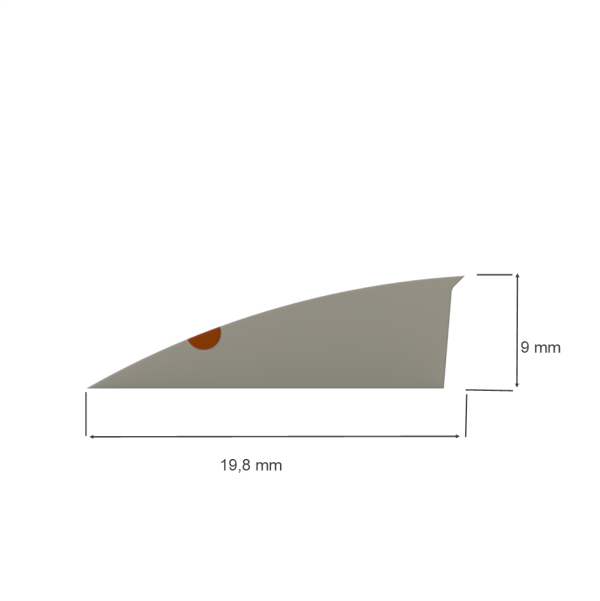 Cushion-Crease ca. 55° Shore A, für perfekte Rillergebnisse 9,0 x 21 mm, weiss/orange