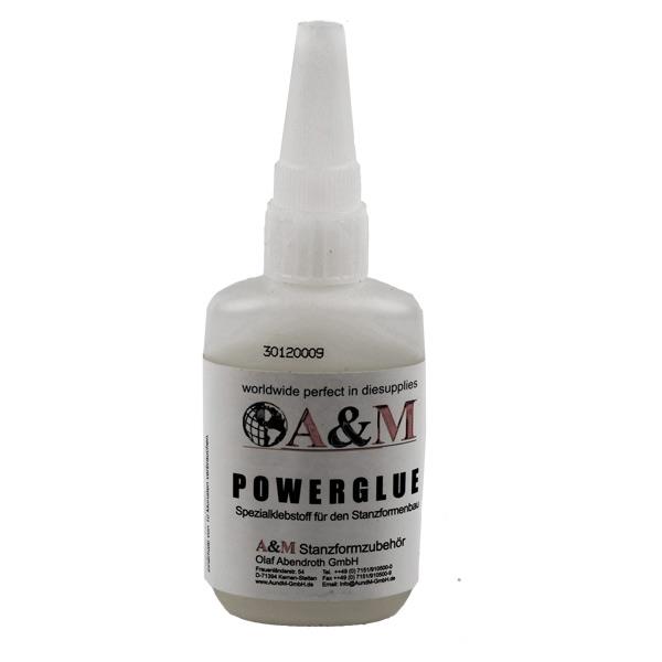 A & M Powerglue Einkomponenten-Spezialklebstoff für sekundenschnelle Klebungen Flasche 50 g